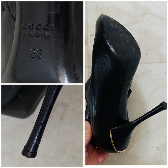 $850 Gucci Made in Italy Darwin Nero Black Leather Ankle Boots Booties Size 6/36 - Picture 15 of 15